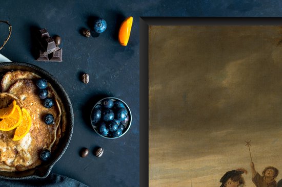 KitchenYeah® Inductie beschermer 80x52 cm - Het vrolijk huiswaartskeren - Jan Steen - Kookplaataccessoires - Afdekplaat voor kookplaat - Inductiebeschermer - Inductiemat - Inductieplaat mat