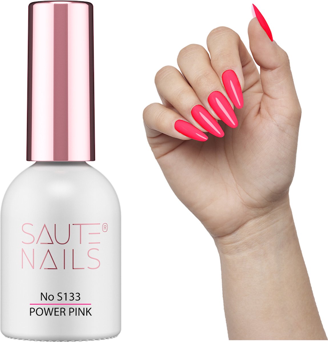 SAUTE Nails Roze UV/LED Gellak 8ml. - S133 Powder Pink