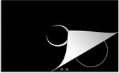 KitchenYeah® Inductie beschermer 76x51.5 cm - Annulaire zonsverduistering - zwart wit - Kookplaataccessoires - Afdekplaat voor kookplaat - Inductiebeschermer - Inductiemat - Inductieplaat mat