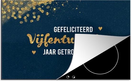 Inductie beschermer - Inductie Mat - Gefeliciteerd vijfentwintig jaar