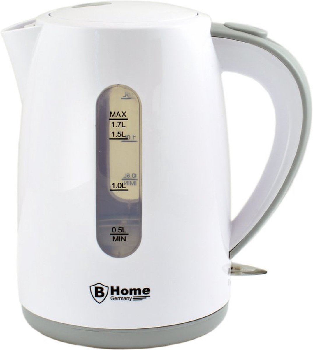 Witte kunststof waterkoker 1,7 liter 2000 watt 21 cm - Keukenapparatuur - Water koken