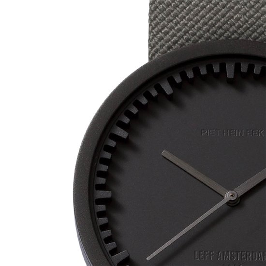 LEFF amsterdam - D38 - Horloge - Cordura - Zwart/Grijs - Ø 38mm
