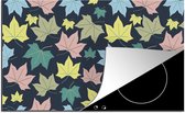 KitchenYeah® Inductie beschermer 91.2x52 cm - Patronen - Herfst - Bladeren - Kookplaataccessoires - Afdekplaat voor kookplaat - Inductiebeschermer - Inductiemat - Inductieplaat mat