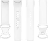 Siliconen bandje - geschikt voor Fitbit Charge 5 / Charge 6 - maat S/M - wit
