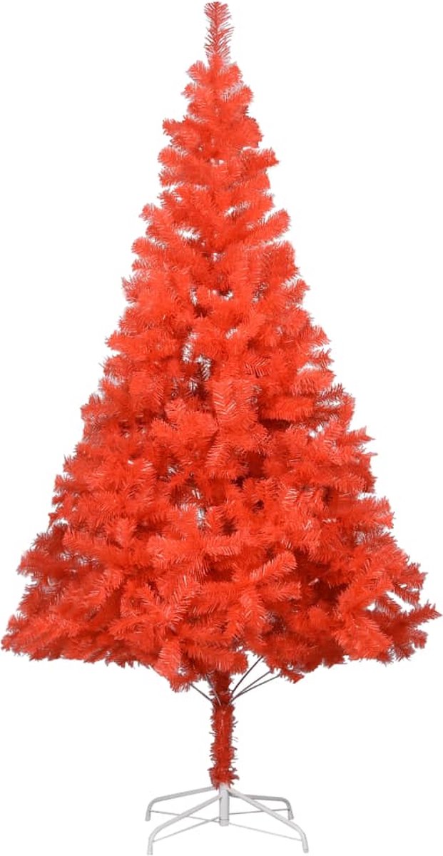 VidaLife Kunstkerstboom met LED's en standaard 210 cm PVC rood