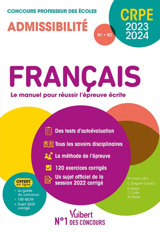 Concours CRPE Professeur des écoles Français Concours 20232024 Écrit (ebook),... bol
