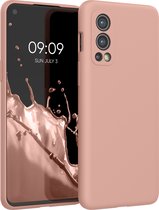 kwmobile telefoonhoesje geschikt voor OnePlus Nord 2 5G - Hoesje met siliconen coating - Smartphone case in terracotta