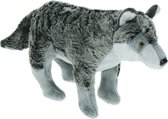 Pluche knuffel dieren Wolf van 28 cm - Speelgoed wolven knuffels - Cadeau voor jongens/meisjes