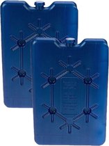 Paquet de 2x éléments de refroidissement plats 200 grammes 11 x 16 cm - Éléments de refroidissement de refroidissement pour glacières - Plein air et camping