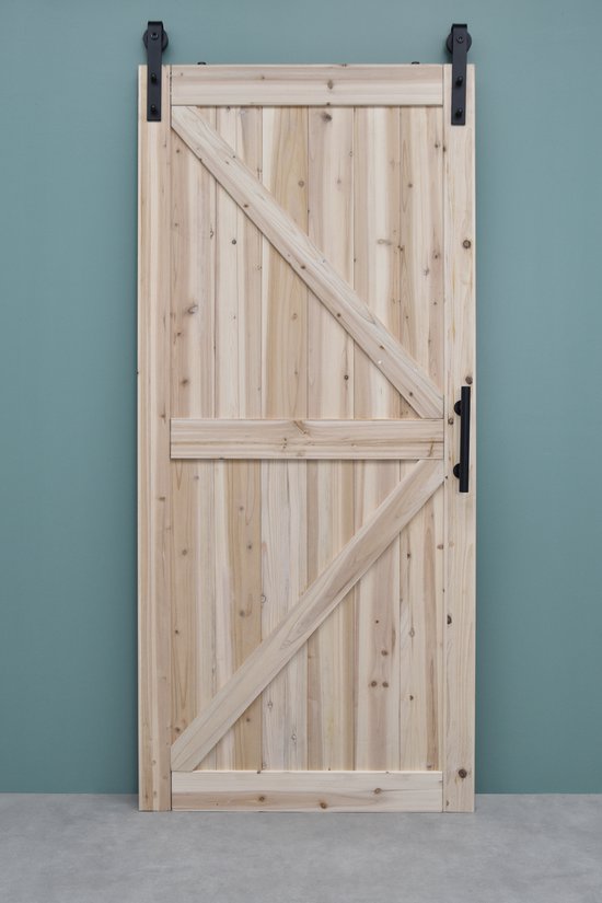 DIY - porte coulissante en bois - pin - 95x215 cm - kit - à monter soi-même  - y... | bol.com