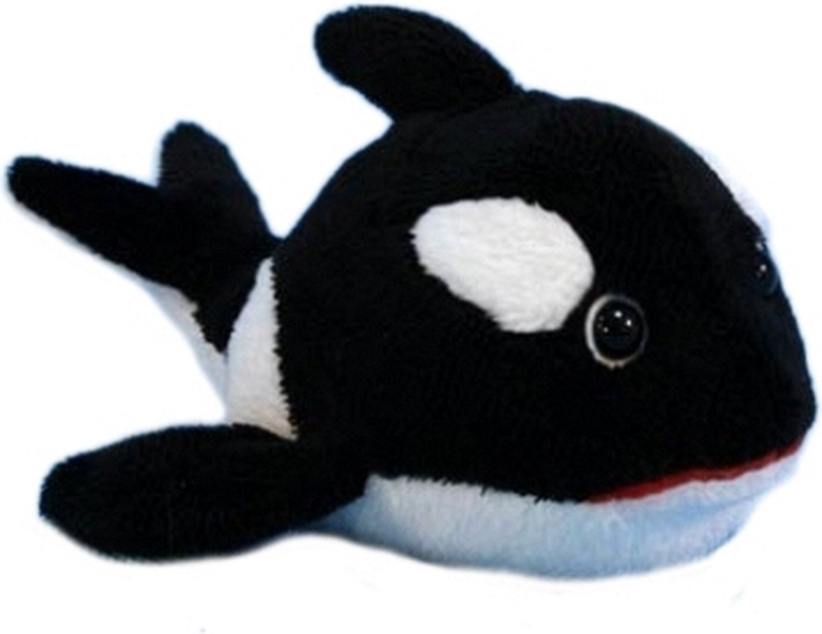 Semo Pluche orka knuffel - 13 cm - speelgoed - Zeedieren knuffels