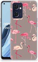 Cover Case OPPO Reno 7 5G | Find X5 Lite Smartphone hoesje Flamingo