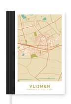 Carnet - Livre d'écriture - Plan de la ville - Vintage - Carte - Vlijmen - Carte - Carnet - Format A5 - Bloc-notes