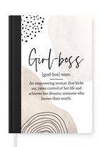 Notitieboek - Schrijfboek - Girlboss - Quotes - Spreuken - Woordenboek - Notitieboekje klein - A5 formaat - Schrijfblok