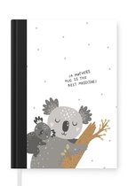 Notitieboek - Schrijfboek - Koala - Quote - Kinderen - Jongetjes - Meisjes - Baby - Notitieboekje klein - A5 formaat - Schrijfblok