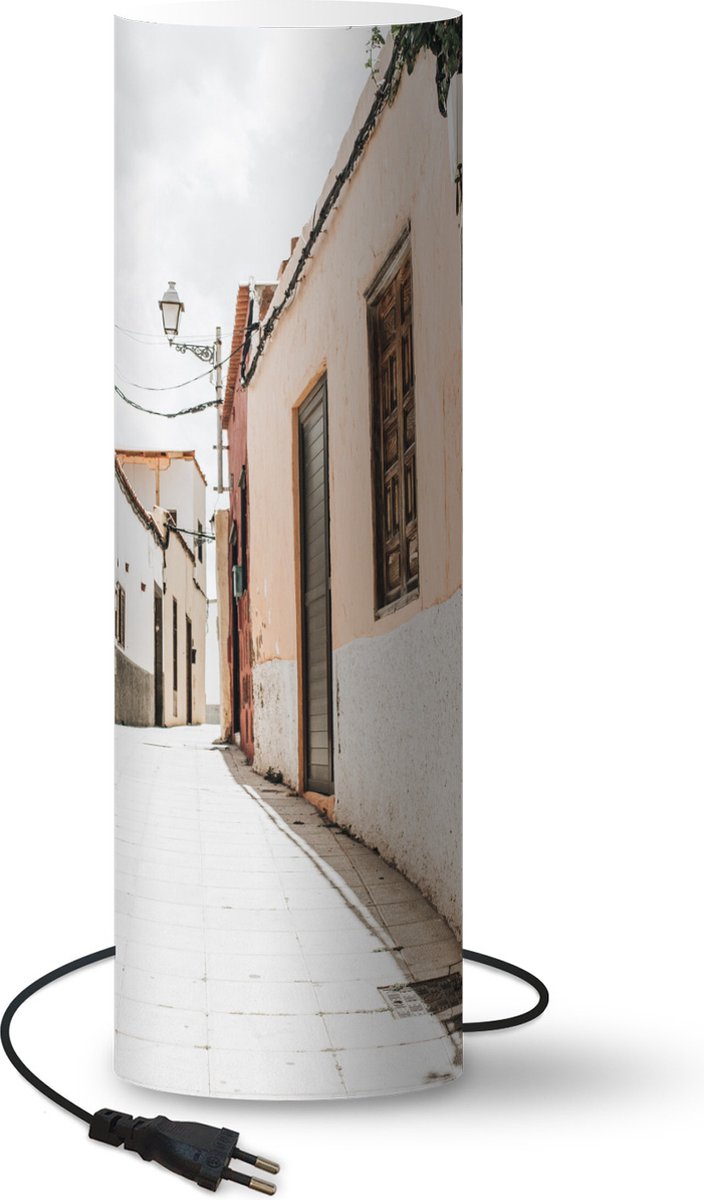 Lamp - Nachtlampje - Tafellamp slaapkamer - Zomer - Huis - Straat - 70 cm hoog - Ø22.3 cm - Inclusief LED lamp