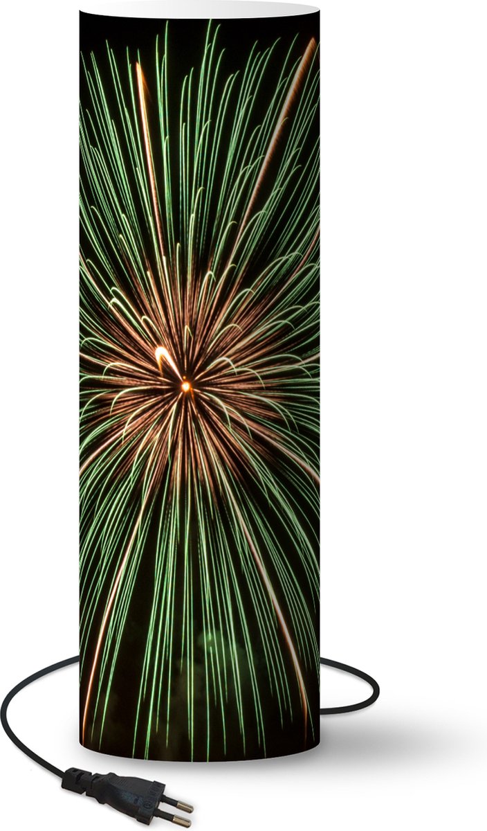 Lamp - Nachtlampje - Tafellamp slaapkamer - Vuurwerk - 70 cm hoog - Ø22.3 cm - Inclusief LED lamp
