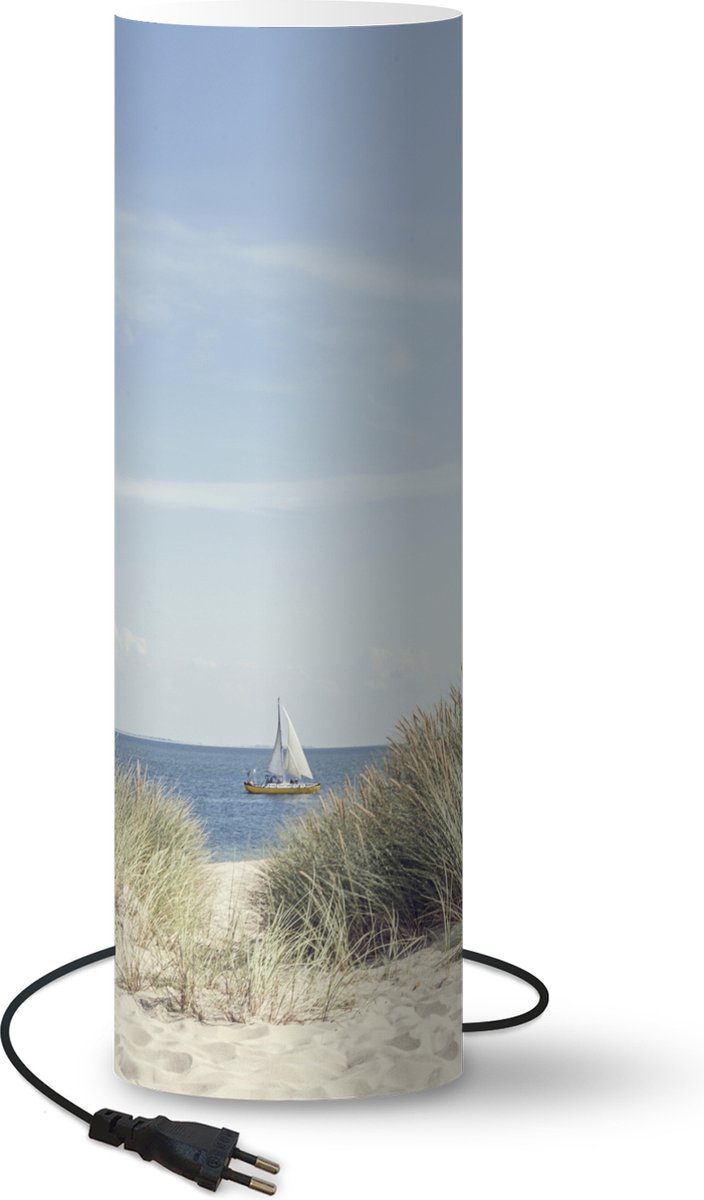 Lamp - Nachtlampje - Tafellamp slaapkamer - Boot - Zee - Strand - 60 cm hoog - Ø19.1 cm - Inclusief LED lamp