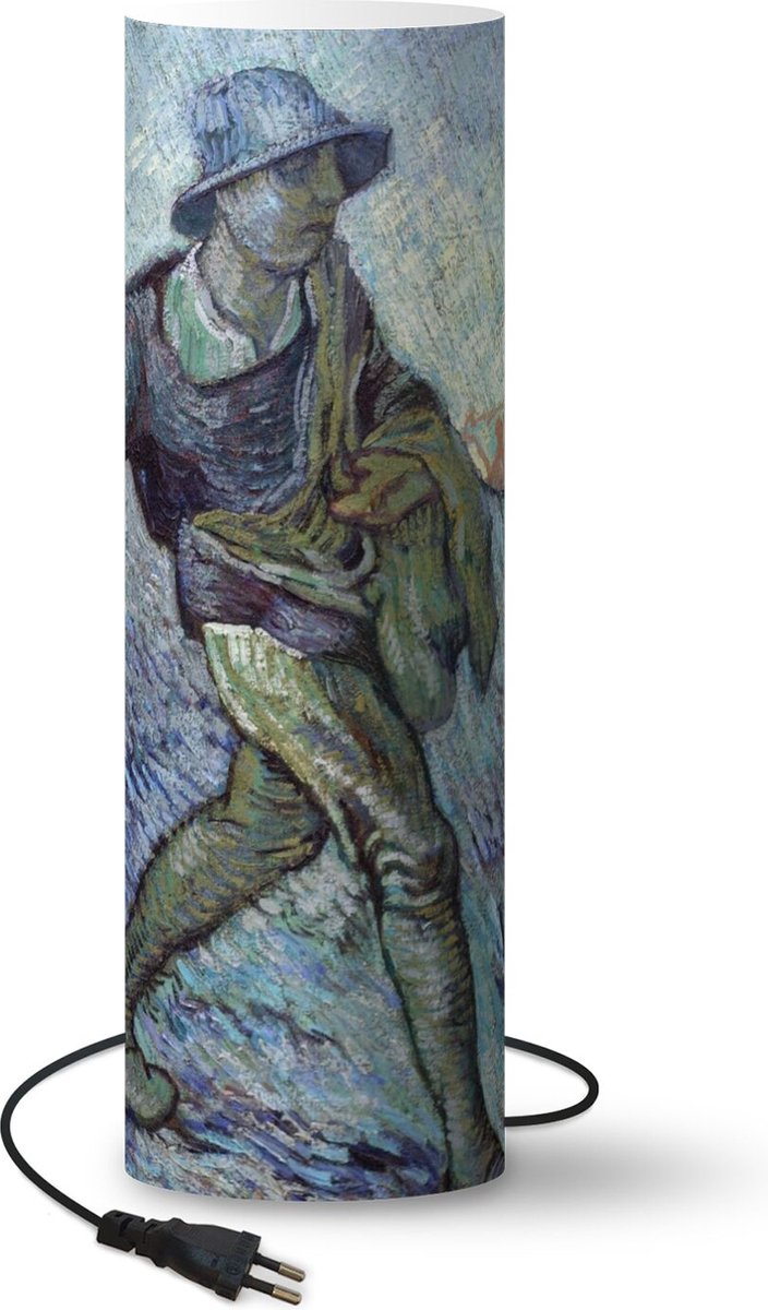 Lamp - Nachtlampje - Tafellamp slaapkamer - De zaaier (naar Millet) - Vincent van Gogh - 50 cm hoog - Ø15.9 cm - Inclusief LED lamp
