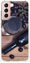 Telefoonhoesje Geschikt voor Samsung Galaxy S21 FE Back Cover met transparante rand Wijn