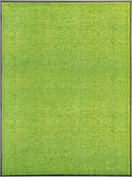 vidaXL Paillasson - Haute qualité - Tapis intérieur/extérieur - 120x90 cm - Vert - Support PVC antidérapant - Paillasson