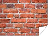 Affiche murale - Brique - Rouge - 80x60 cm