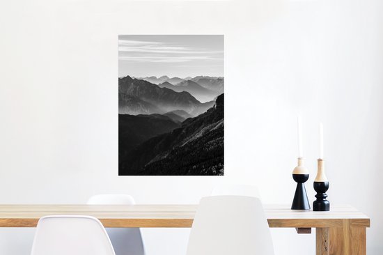 Poster Montagnes - Nature - Brouillard - 60x80 cm