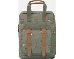 Fresk Grote Rugzak voor kinderen 5-7 jaar - 9,3 L - Schooltas Kind Jongens - Verstelbare Schouderbanden - Waterafstotende Rugtas - Groen - Deer Olive