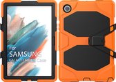 Case2go - Housse pour tablette compatible avec Samsung Galaxy Tab A8 (2022 & 2021) - 10,5 pouces - Extreme Armor Case - Oranje
