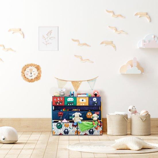 speelgoedkast - 9 manden - monster - 70x92,5x30 cm - kinderkast - opbergkast kinderen — afbeelding 5