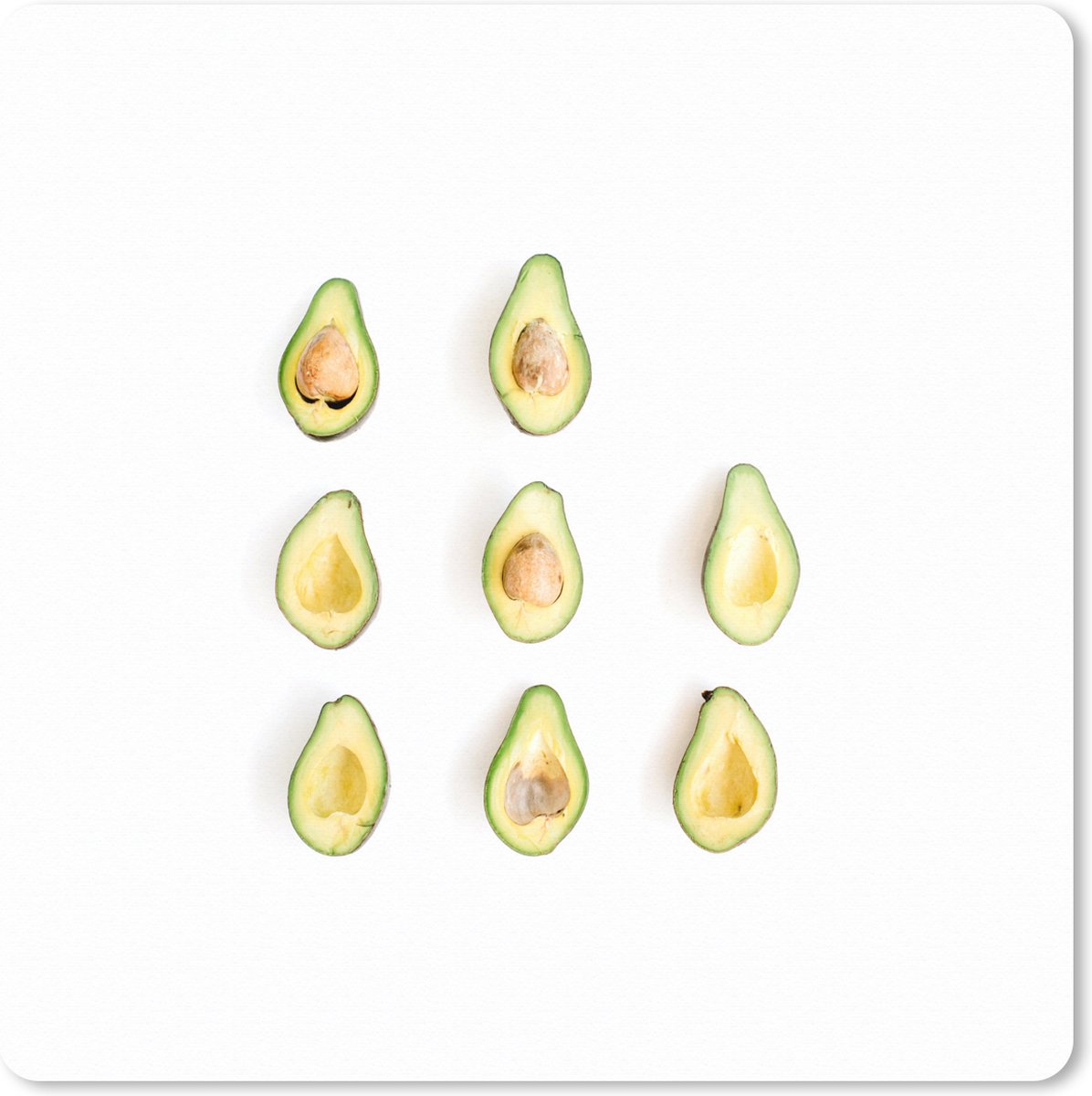 Muismat XXL 80x80 cm - Bureau onderlegger - Bureau mat Avocado - Fruit - Tropisch - Bureaumat - Gaming mousepad xl - Bureaulegger groot - Computer deskmat