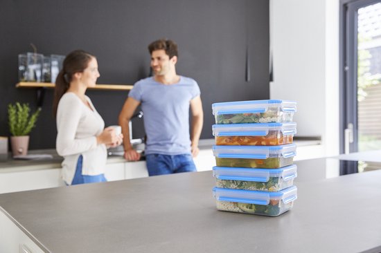 Tefal MasterSeal Fresh N1030710 Mealprep Vershouddozenset - 5x 0,8L - 100% Lekvrij - Vershoudbakjes - Magnetronbestendig
