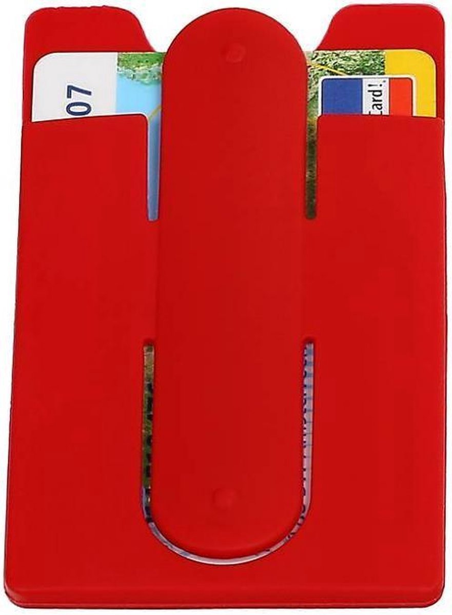 TPU Kaarhouder met Stand Functie Rood