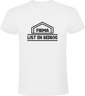 Firma List en Bedrog Heren T-shirt | Bedrijf | Oplichterij | Oplichter | Collega | Manager | grappig | cadeau | kado  | shirt, gebruikt tweedehands  Nederland
