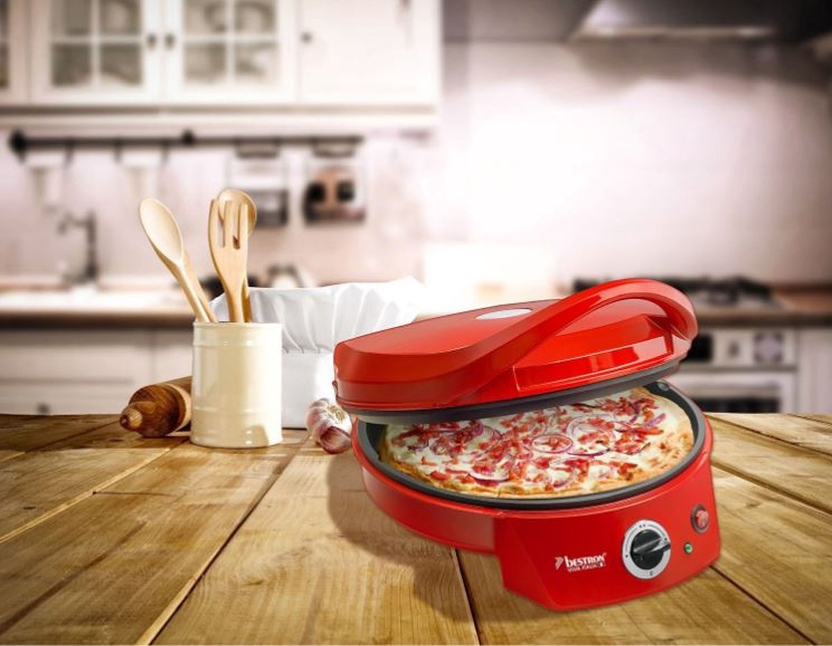 Bestron Pizzaoven tot max. 230 °C, Pizzamaker met boven-/ onderwarmte,  voor... | bol