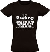 Destiny Dames t-shirt | verjaardagkado | verjaardag kado | grappig | jarig | cadeau | Zwart