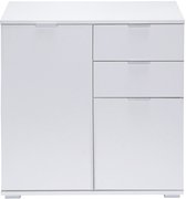 vidaXL Dressoir 80x42,5x93 cm bewerkt hout wit, kast, opbergkast