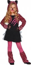 Roze luipaard kleedje voor meisjes 140-152 (10-12 jaar)