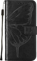 Mobigear Telefoonhoesje geschikt voor Sony Xperia 10 IV Hoesje | Mobigear Butterfly Bookcase Portemonnee | Pasjeshouder voor 2 Pasjes | Telefoonhoesje voor Pinpas / OV Kaart / Rijbewijs - Zwart