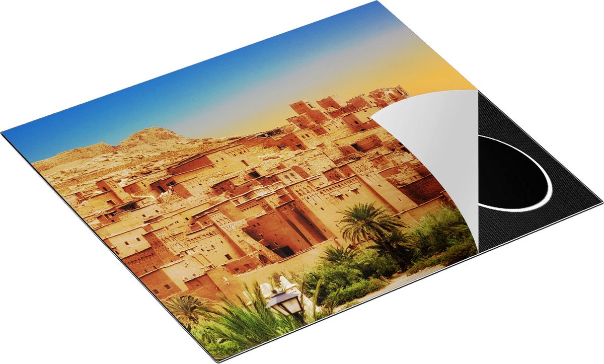 Chefcare Inductie Beschermer Kasbah Ait Ben Haddou Stad in Marokko - 57,6x51,6 cm - Afdekplaat Inductie - Kookplaat Beschermer - Inductie Mat