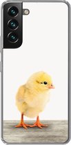 Geschikt voor Samsung Galaxy S22 hoesje - Kuiken - Dieren - Jongens - Meisjes - Kinderen - Siliconen Telefoonhoesje