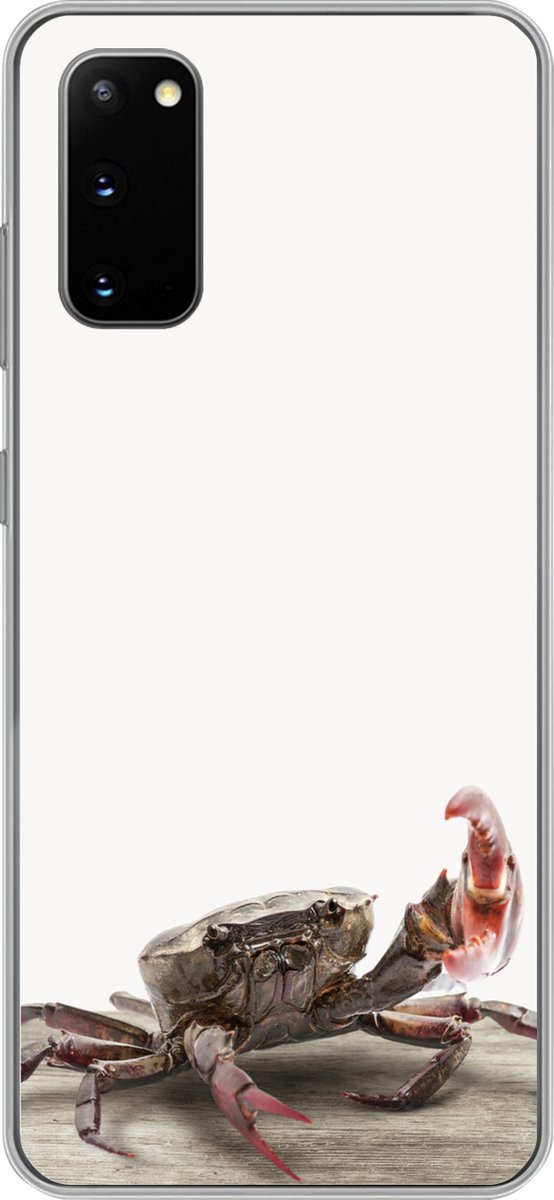 Telefoonhoesje Geschikt voor Samsung Galaxy S20 hoesje - Kinderen - Krab - Zeedieren - Jongens - Meisjes - Kids - Siliconen Telefoonhoesje Telefoonhoesje
