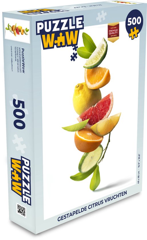 Puzzel 500 stukjes Fruit - Gestapelde citrus vruchten - PuzzleWow heeft  +100000 puzzels | bol.com