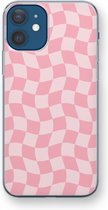 Case Company® - Hoesje geschikt voor iPhone 12 mini hoesje - Grid Roos - Soft Cover Telefoonhoesje - Bescherming aan alle Kanten en Schermrand