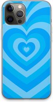 Case Company® - Hoesje geschikt voor iPhone 13 Pro Max hoesje - Hart Blauw - Soft Cover Telefoonhoesje - Bescherming aan alle Kanten en Schermrand
