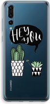 Case Company® - Hoesje geschikt voor Huawei P20 Pro hoesje - Hey you cactus - Soft Cover Telefoonhoesje - Bescherming aan alle Kanten en Schermrand