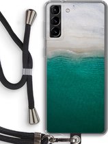 Case Company® - Hoesje met koord geschikt voor Samsung Galaxy S21 Plus hoesje met Koord - Stranded - Telefoonhoesje met Zwart Koord - Bescherming aan alle Kanten en Over de Schermrand