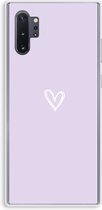 Case Company® - Hoesje geschikt voor Samsung Galaxy Note 10 Plus hoesje - Klein hartje paars - Soft Cover Telefoonhoesje - Bescherming aan alle Kanten en Schermrand