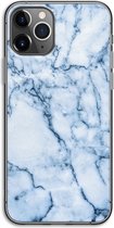 Case Company® - Hoesje geschikt voor iPhone 11 Pro hoesje - Blauw marmer - Soft Cover Telefoonhoesje - Bescherming aan alle Kanten en Schermrand