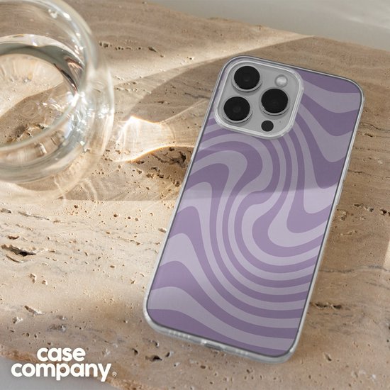 Case Company® - Coque pour iPhone XS - Swirl Purple - Coque souple pour téléphone - Protection sur tous les côtés et bord d'écran